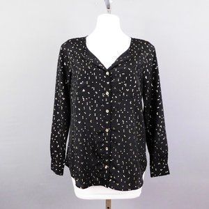 Attention Women‎ Shirt Black Gold M